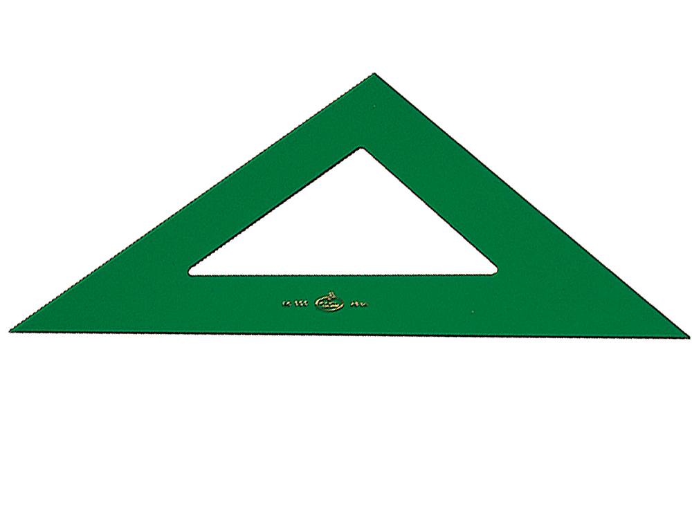 ESQUADRO PLASTICO ESPECIAL 32 CM VERDE TRANSPARENTE