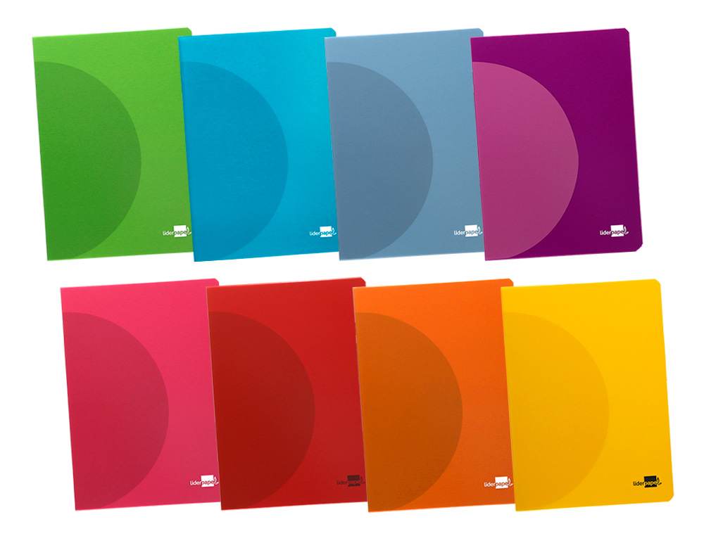 CADERNO AGRAFADO LIDERPAPEL 360 CAPA DE PLASTICO DIN A5 48 F 90 GR LISO SEM MARGEM CORES SORTIDAS