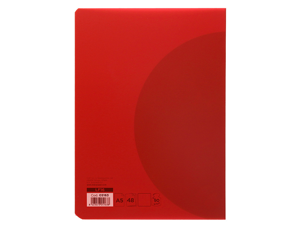 CADERNO AGRAFADO LIDERPAPEL 360 CAPA DE PLASTICO DIN A5 48 F 90 GR LISO SEM MARGEM CORES SORTIDAS