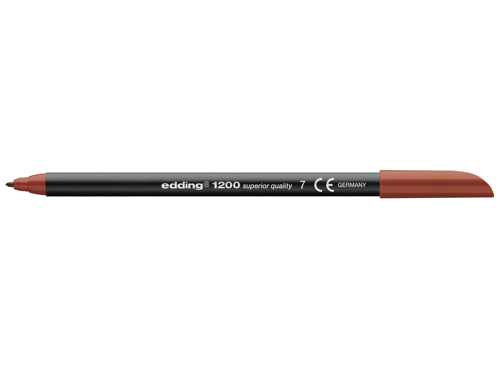 MARCADOR EDDING 1200 PONTA DE FIBRA REDONDA TRACO 1 MM N.7 CASTANHO