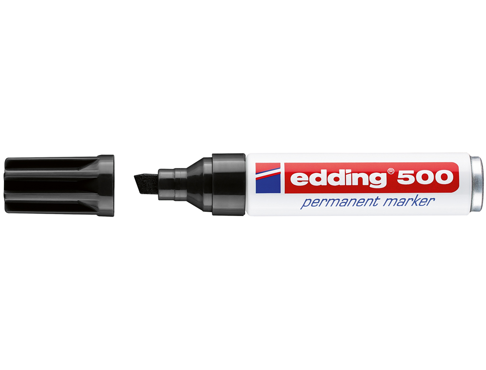 MARCADOR EDDING MARCADOR PERMANENTE 500 PRETO -PONTA BISELADA 7 MM