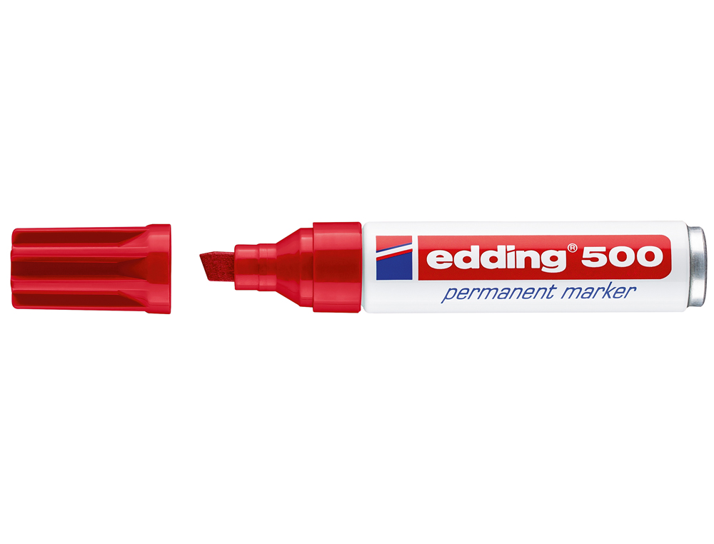 MARCADOR EDDING MARCADOR PERMANENTE 500 VERMELHO -PONTA BISELADA 7 MM
