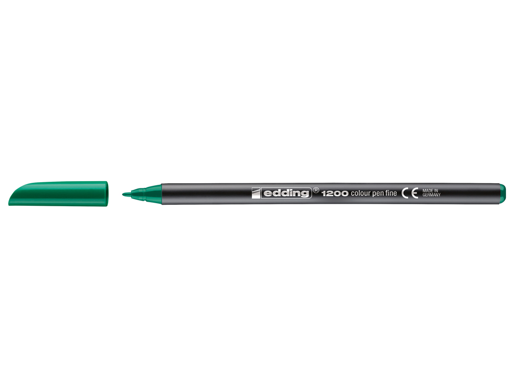 MARCADOR EDDING 1200 PONTA DE FIBRA REDONDA TRACO 1 MM N.4 VERDE