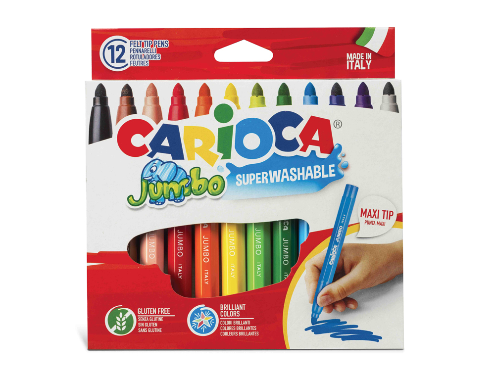 MARCADOR JUMBO CARIOCA 12 UNIDADES