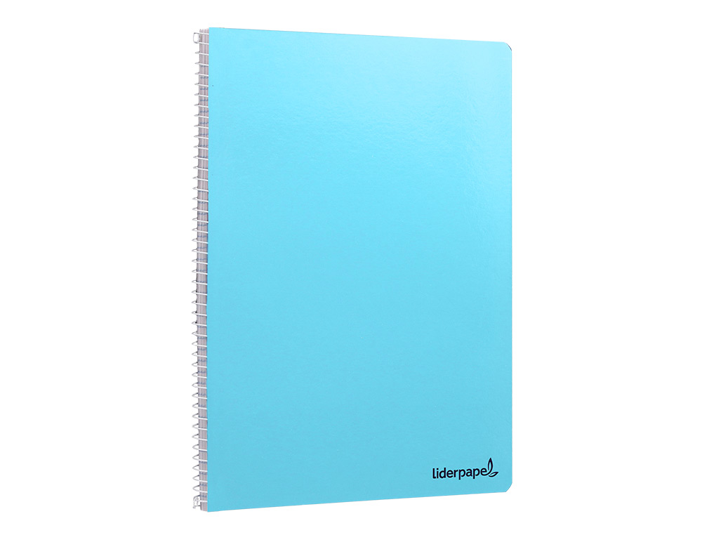 CADERNO ESPIRAL LIDERPAPEL DIN A4 SMART CAPA SUAVE 80 F 60GR PAUTADO 7MM DUPLA MARGEM 4 FUROS CORES SORTIDAS
