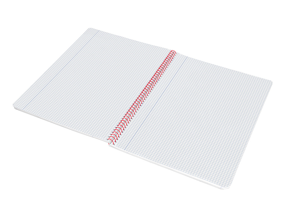 CADERNO ESPIRAL LIDERPAPEL A4 WONDER CAPA PLASTICO 80F 90GR QUADRICULA 4MM COM MARGEM VIOLETA