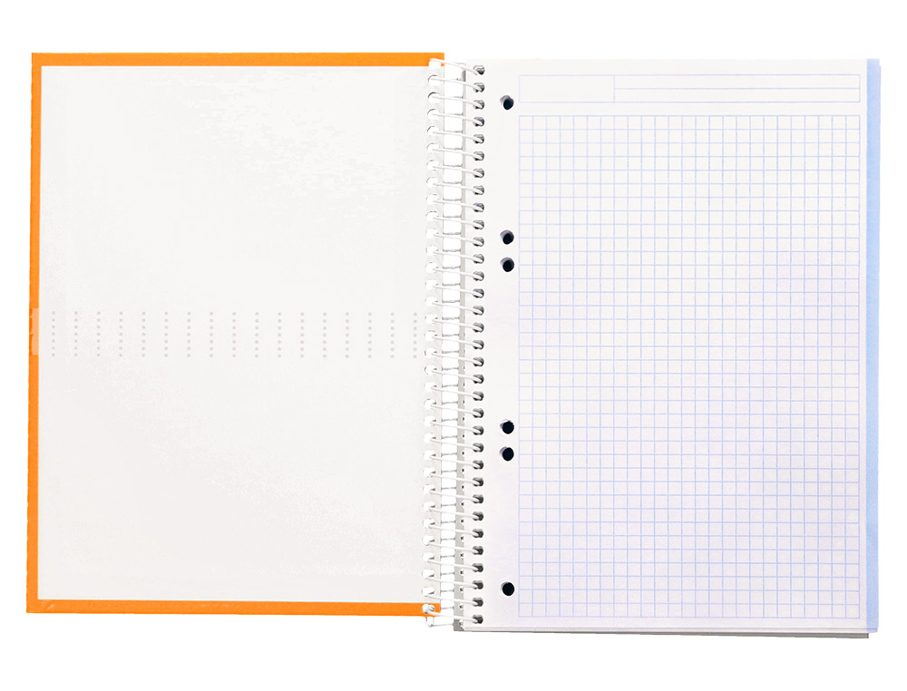 CADERNO ESPIRAL LIDERPAPEL CRAFTY MICRO DIN A5 CAPA FORRADA 120 F 90 GR QUADRICULA 5MM 5 BANDAS DE CORES 6 FUROS COR LAR