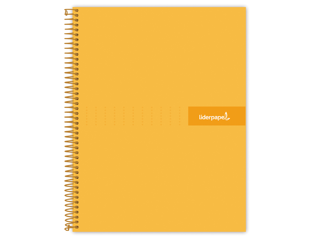 CADERNO ESPIRAL LIDERPAPEL CRAFTY MICRO DIN A5 CAPA FORRADA 120 F 90 GR QUADRICULA 5MM 5 BANDAS DE CORES 6 FUROS COR LAR