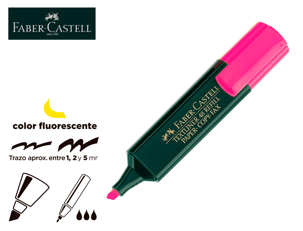 MARCADOR FABER FLUORESCENTE 48-28 ROSA
