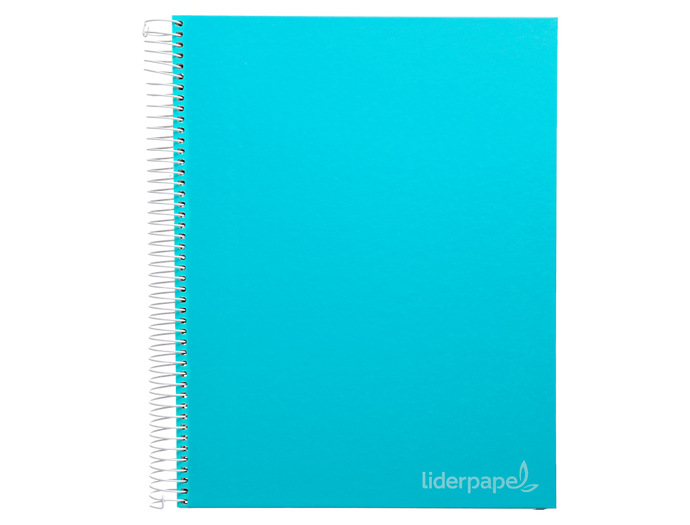 CADERNO ESPIRAL LIDERPAPEL JOLLY MICRO DIN A4 CAPA FORRADA 140 F 75 GR QUADRICULA 5MM 5 BANDAS DE CORES 4 FUROS COR CELE