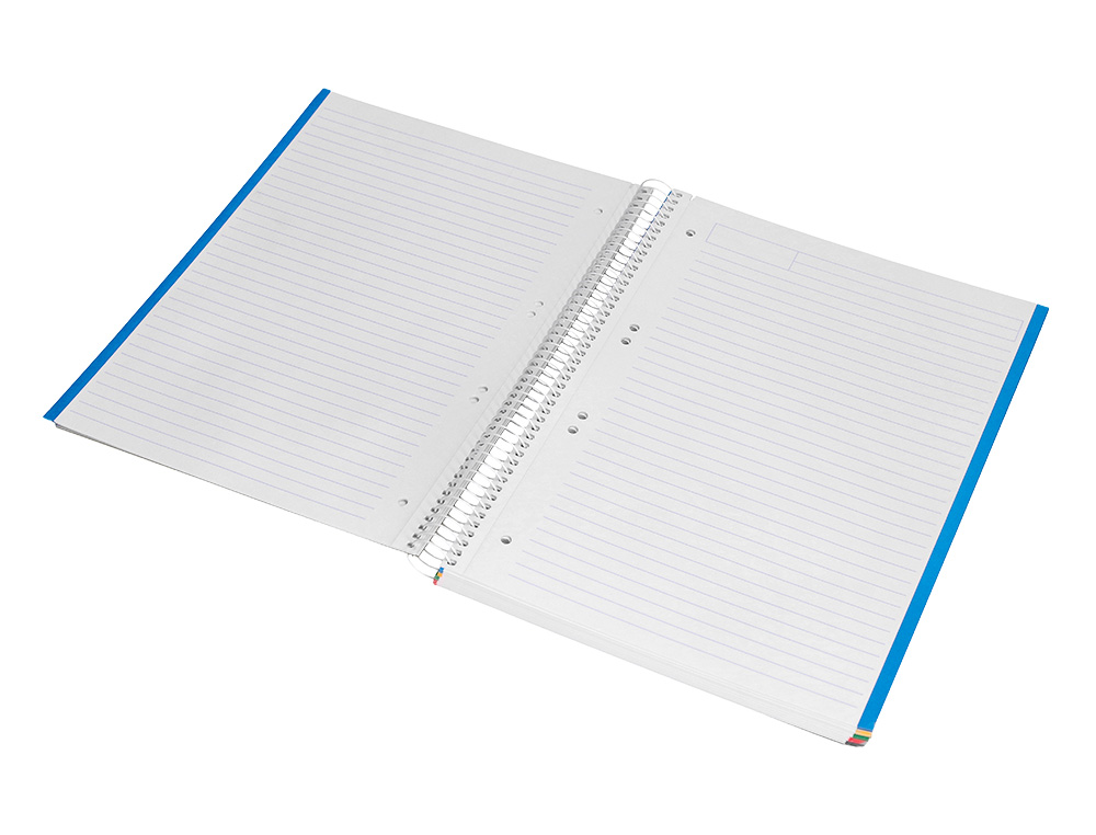 CADERNO ESPIRAL LIDERPAPEL JOLLY MICRO DIN A5 CAPA FORRADA 140 F 75 GR PAUTADO 5 BANDAS DE CORES 6 FUROS CORES SORTIDAS