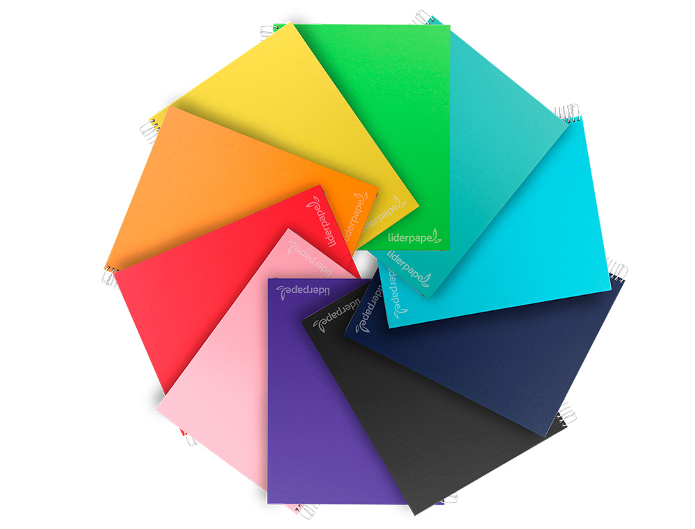 CADERNO ESPIRAL LIDERPAPEL JOLLY MICRO DIN A5 CAPA FORRADA 140 F 75 GR PAUTADO 5 BANDAS DE CORES 6 FUROS CORES SORTIDAS