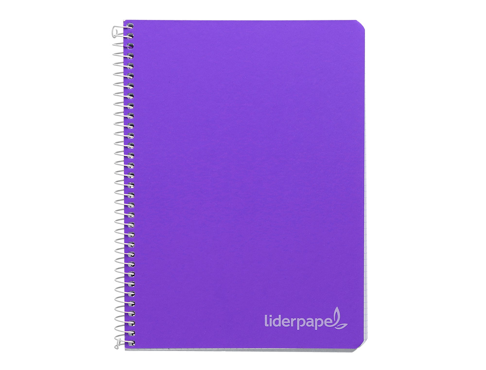 CADERNO ESPIRAL LIDERPAPEL DIN A4 WITTY CAPA DURA 140 F 75GR QUADRICULA 5MM 5 BANDAS DE CORES 4 FUROS CORES SORTIDAS