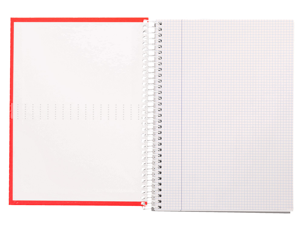 CADERNO ESPIRAL LIDERPAPEL CRAFTY DIN A4 CAPA FORRADA 80 F 90 GR QUADRICULA 5 MM COM MARGEM CORES SORTIDAS