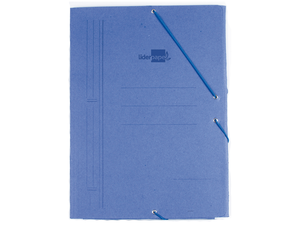 PASTA DE ELASTICOS LIDERPAPEL OITAVO COM BOLSA AZUL
