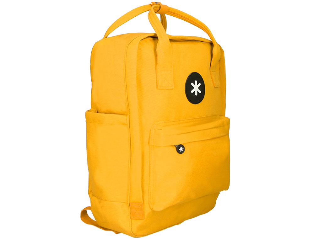 MOCHILA 2 ASAS E BOLSOS EXTERIORES MOSTARDA 300X115X390 MM