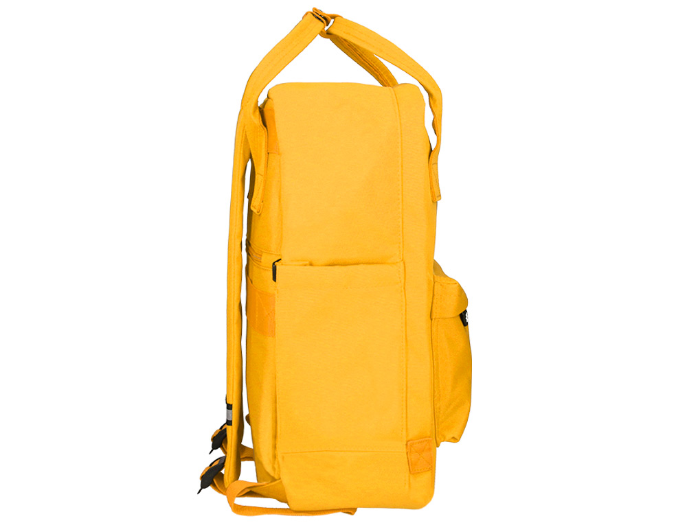 MOCHILA 2 ASAS E BOLSOS EXTERIORES MOSTARDA 300X115X390 MM