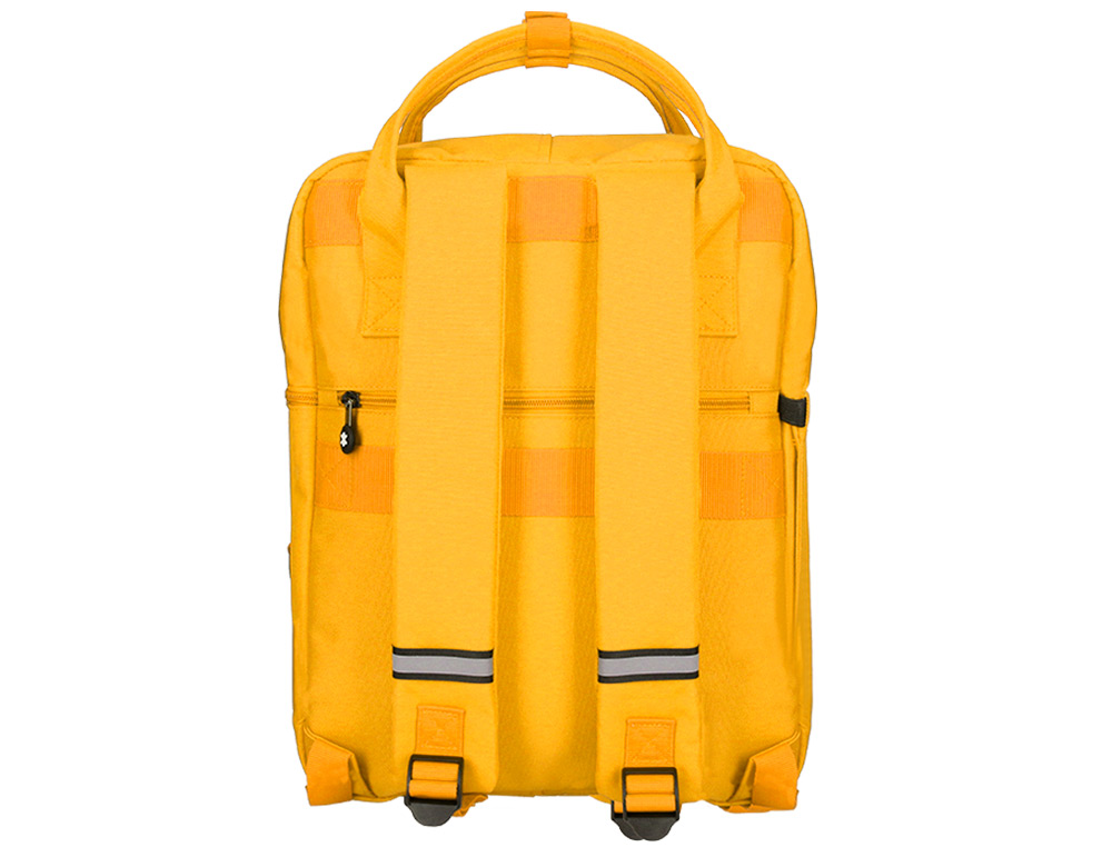MOCHILA 2 ASAS E BOLSOS EXTERIORES MOSTARDA 300X115X390 MM
