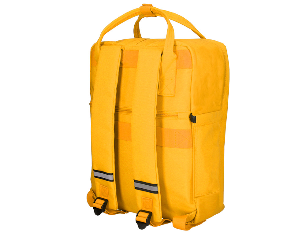 MOCHILA 2 ASAS E BOLSOS EXTERIORES MOSTARDA 300X115X390 MM