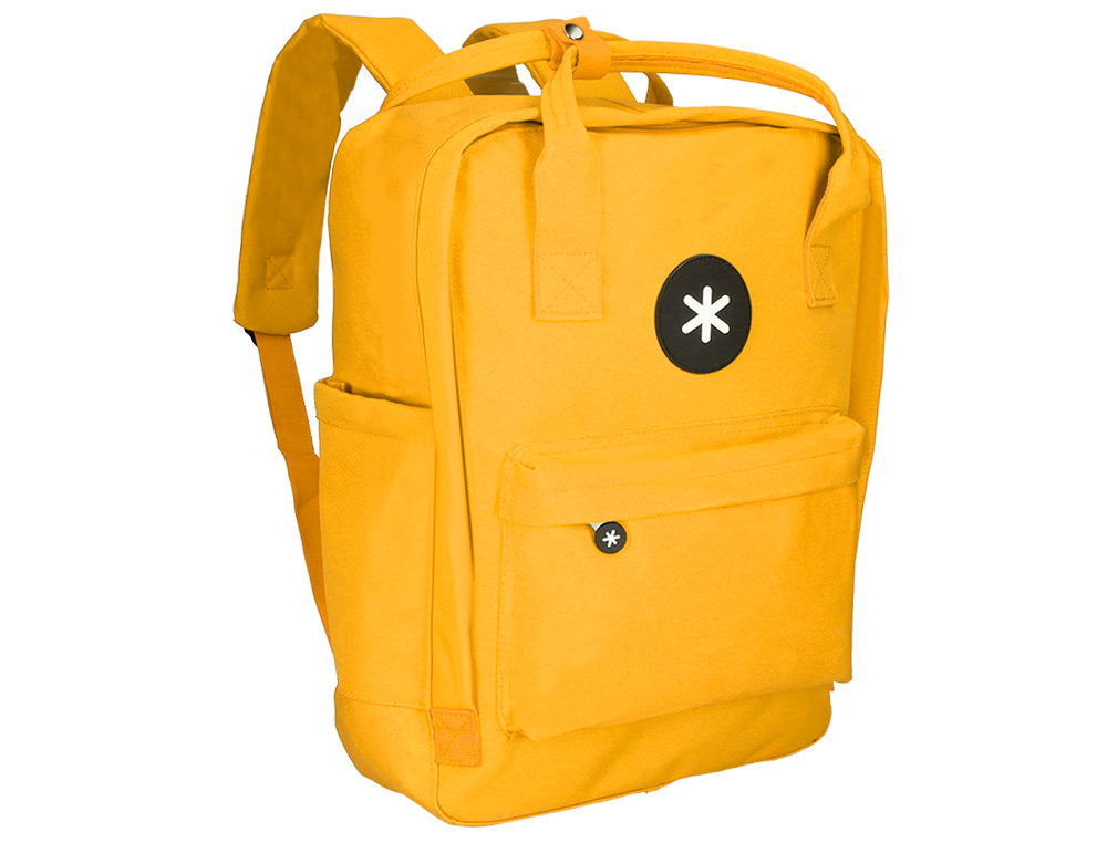 MOCHILA 2 ASAS E BOLSOS EXTERIORES MOSTARDA 300X115X390 MM