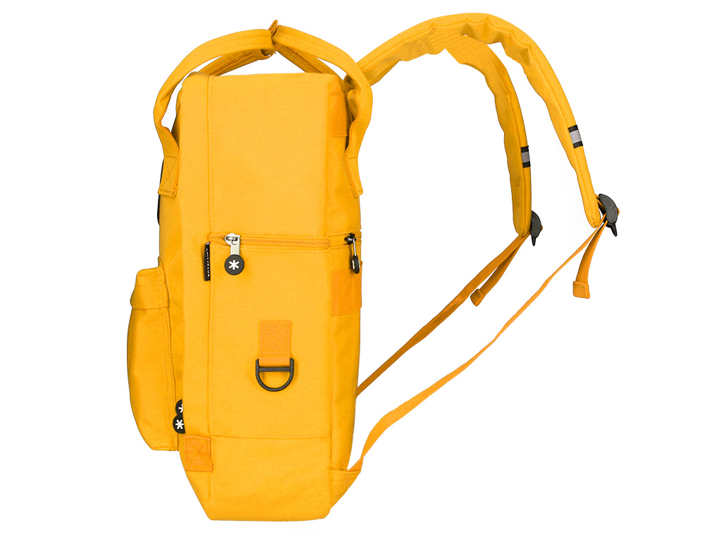 MOCHILA 2 ASAS E BOLSOS EXTERIORES MOSTARDA 300X115X390 MM