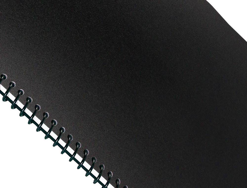 CAPA DE ENCADERNACAO LIDERPAPEL POLIPROPILENO DIN A3 0.5 MM PRETA OPACA PACK DE 100 UNIDADES