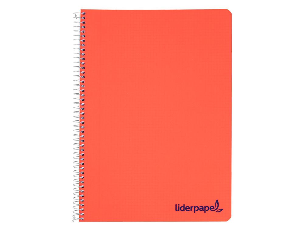 CADERNO ESPIRAL LIDERPAPEL WONDER DIN A4 CAPA PLASTICO 80 F 90 GR LISO CORES SORTIDAS