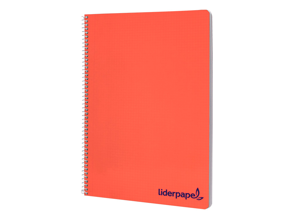 CADERNO ESPIRAL LIDERPAPEL WONDER DIN A4 CAPA PLASTICO 80 F 90 GR LISO CORES SORTIDAS
