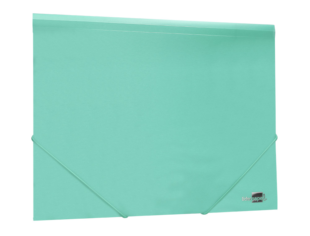 PASTA LIDERPAPEL COM ELASTICOS ABAS POLIPROPILENO DIN A4 VERDE MAÇA OPACO