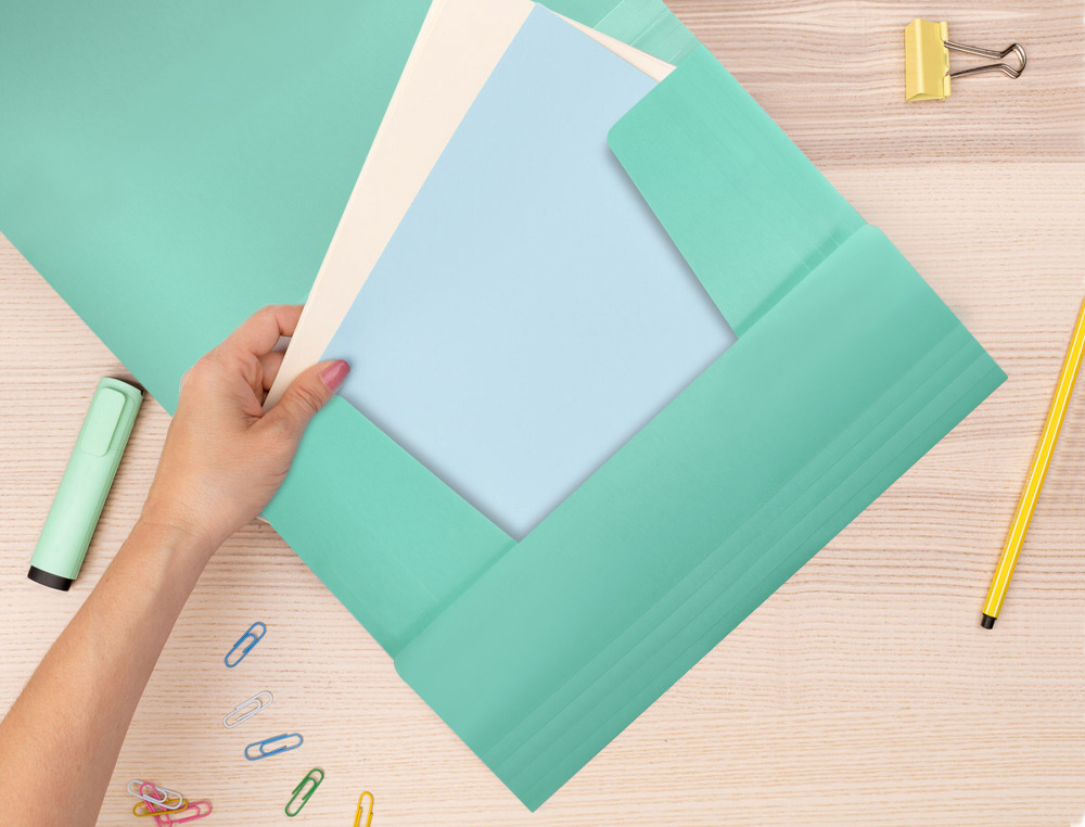 PASTA LIDERPAPEL COM ELASTICOS ABAS POLIPROPILENO DIN A4 VERDE MAÇA OPACO