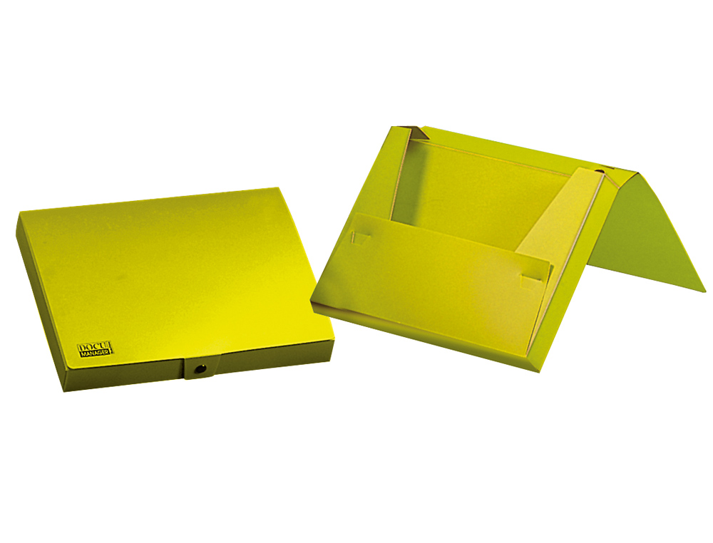 PASTA LIDERPAPEL PORTADOCUMENTOS COM ELASTICOS POLIPROPILENO DIN A4 AMARELO FLUOR OPACO LOMBADA 25 MM
