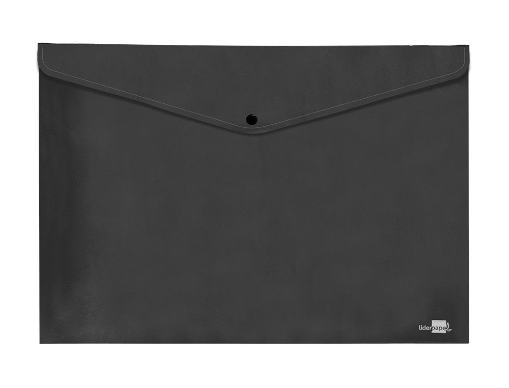 BOLSA PORTA DOCUMENTOS LIDERPAPEL COM MOLA DIN A3 PRETO OPACO