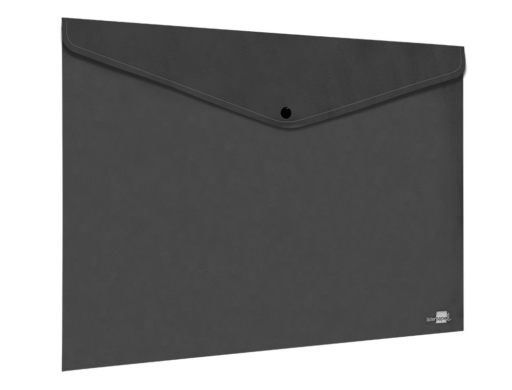 BOLSA PORTA DOCUMENTOS LIDERPAPEL COM MOLA DIN A3 PRETO OPACO