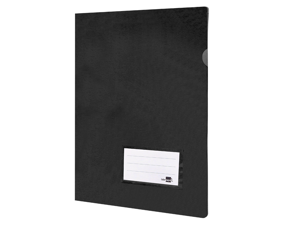 BOLSA DOSSIER LIDERPAPEL DIN A4 POLIPROPILENO 180 MICRONS PRETO OPACO 20 FOLHAS