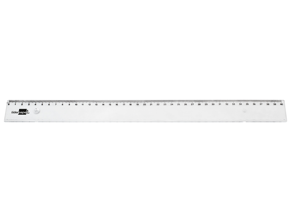 REGUA LIDERPAPEL EM PLASTICO TRANSPARENTE 40 CM