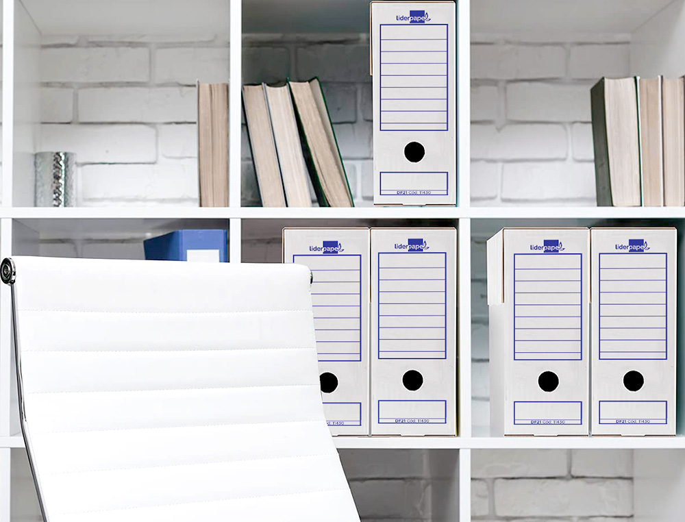 CAIXA PARA ARQUIVO MORTO LIDERPAPEL CARTAO 340 GR FOLIO PROLONGADO
