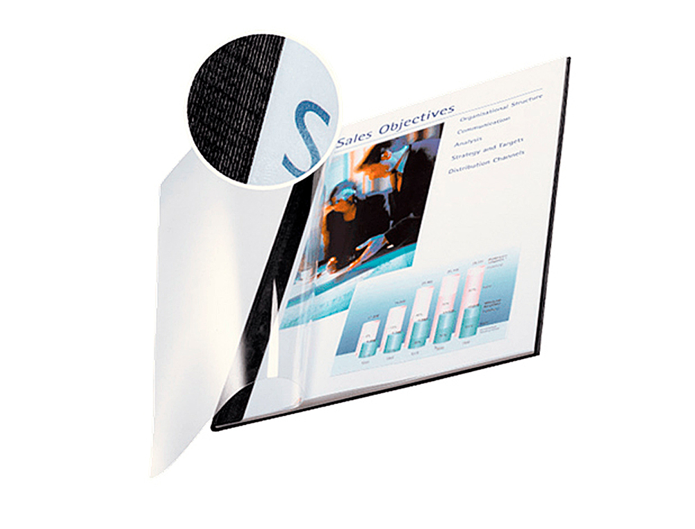 CAPA DE ENCADERNACAO LEITZ TRANSPARENTE FLEXIVEL LOMBADA AA 3,5 MM PRETA CAPACIDADE DE 10 A 35 FOLHAS