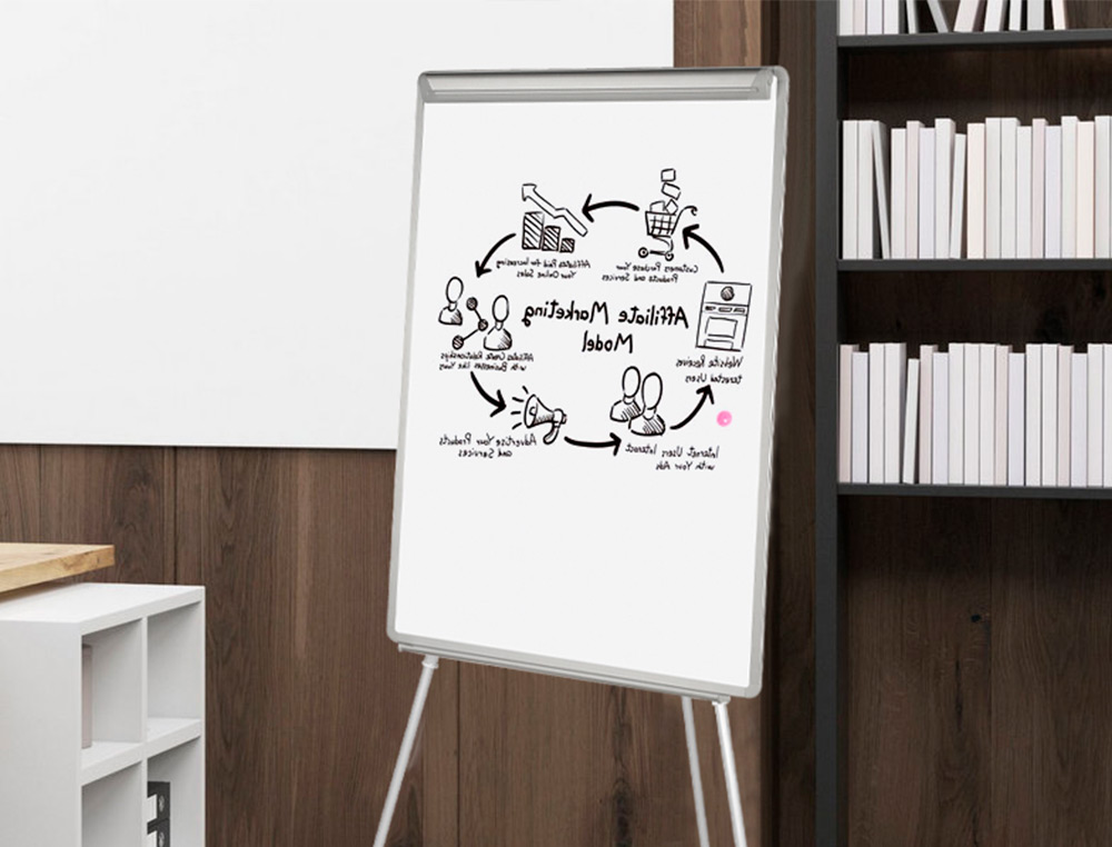 QUADRO BRANCO Q-CONNECT COM TRIPE 75X105 CM PARA CONVENCOES