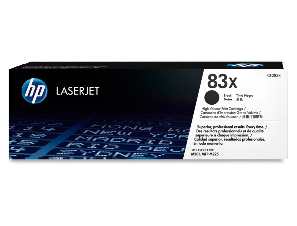 TONER HP CF283X LASERJET PRO MFP M201N/MFP M201DW/MFP M225 ALTA CAPACIDADE PRETO 2200 PAG
