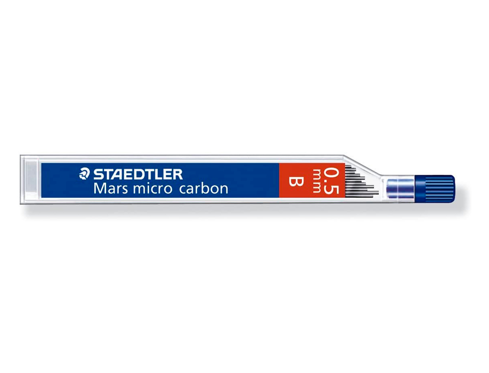 MINAS STAEDTLER MARS MICRO GRAFITE 0,5 MM B TUBO COM 12 UNIDADES