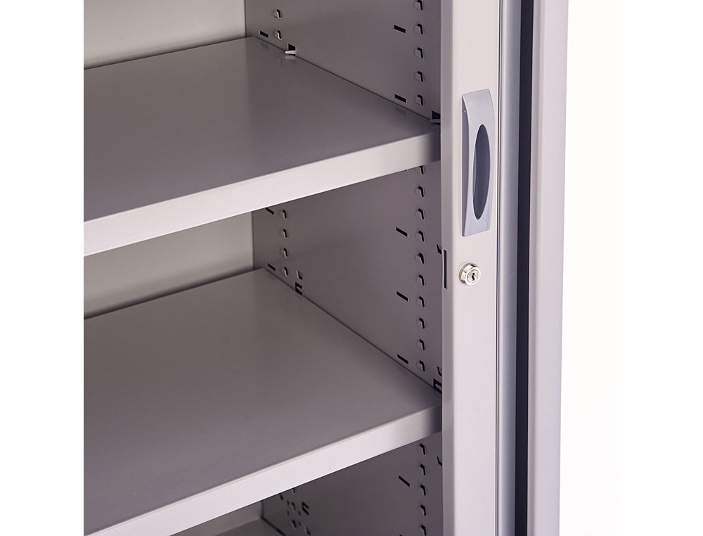 ARMARIO METALICO ROCADA DOIS PORTAS TIPO PERSIANA INCLUI QUATRO PRATELEIRA SERIE STORE 120X198X45 CM ACABAMENTO AC00 CIN