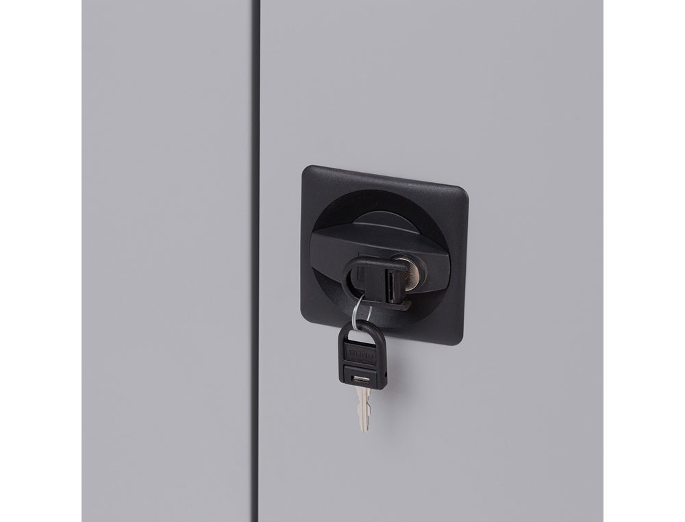 ARMARIO METALICO ROCADA DOIS PORTAS INCLUI UMA PRATELEIRA 90X70X45 CM ACABAMENTO AC00 CINZA/CINZA