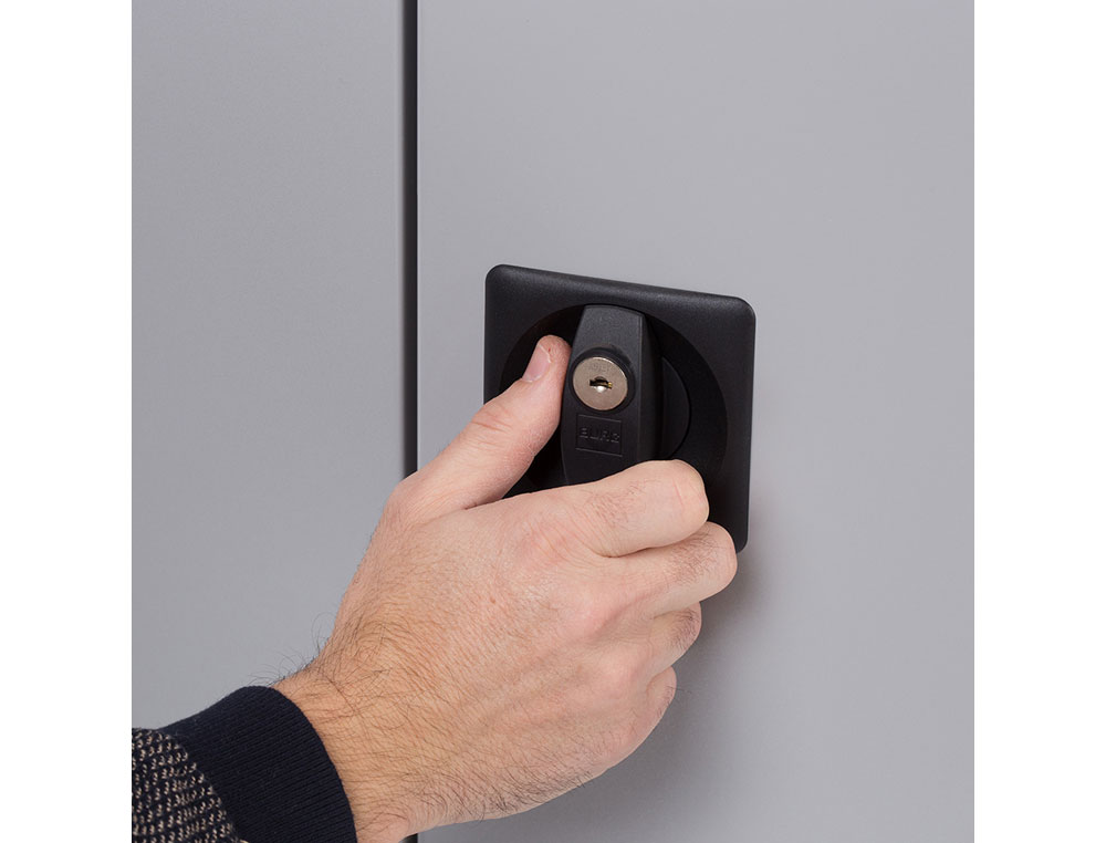 ARMARIO METALICO ROCADA DOIS PORTAS INCLUI UMA PRATELEIRA 90X70X45 CM ACABAMENTO AC00 CINZA/CINZA