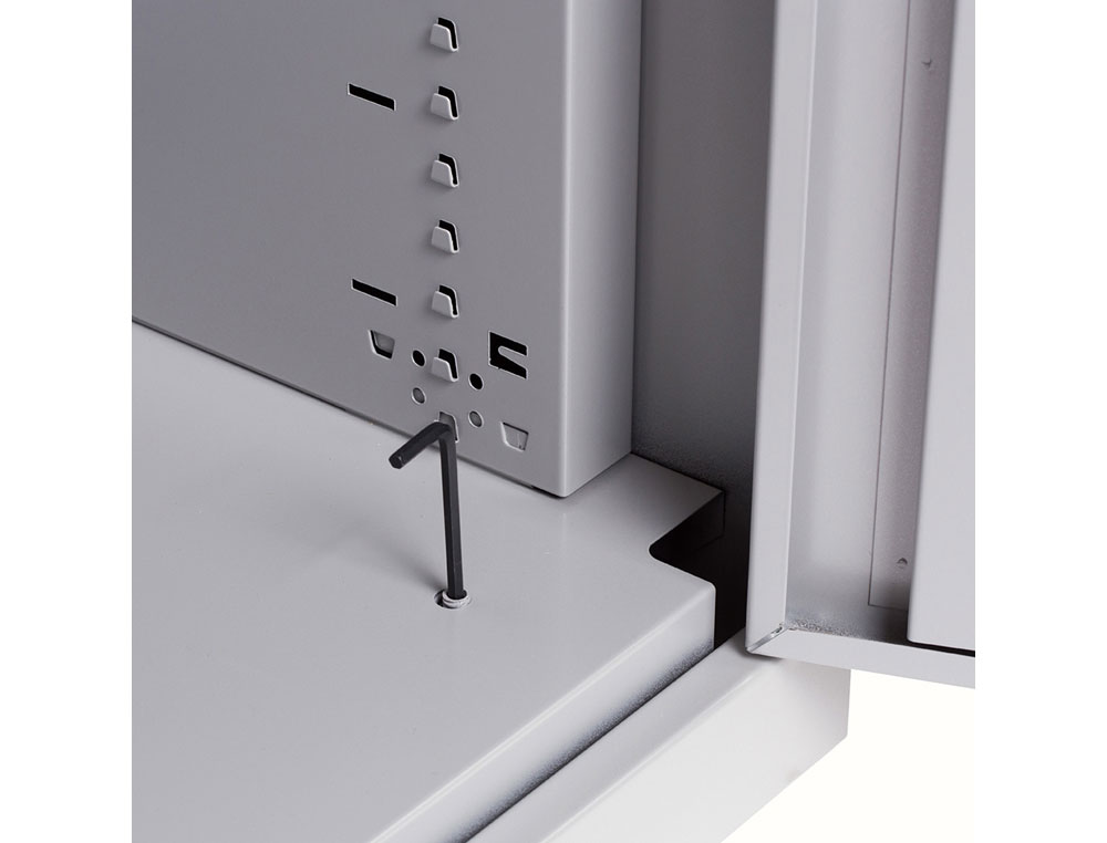 ARMARIO METALICO ROCADA DOIS PORTAS INCLUI UMA PRATELEIRA 90X70X45 CM ACABAMENTO AC00 CINZA/CINZA