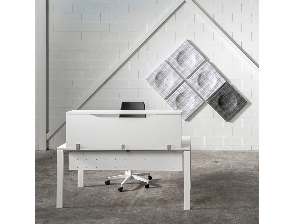 APOIO DE SECRETARIA ROCADA VALIDO PARA MESAS WORK METAL EXECUTIVE 120X30X40 CM ACABAMENTO AW04 BRANCO/BRANCO