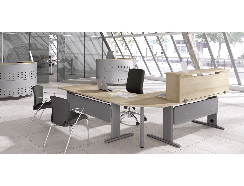 APOIO DE SECRETARIA ROCADA VALIDO PARA MESAS WORK METAL EXECUTIVE 140X30X40 CM ACABAMENTO AW04 BRANCO/BRANCO