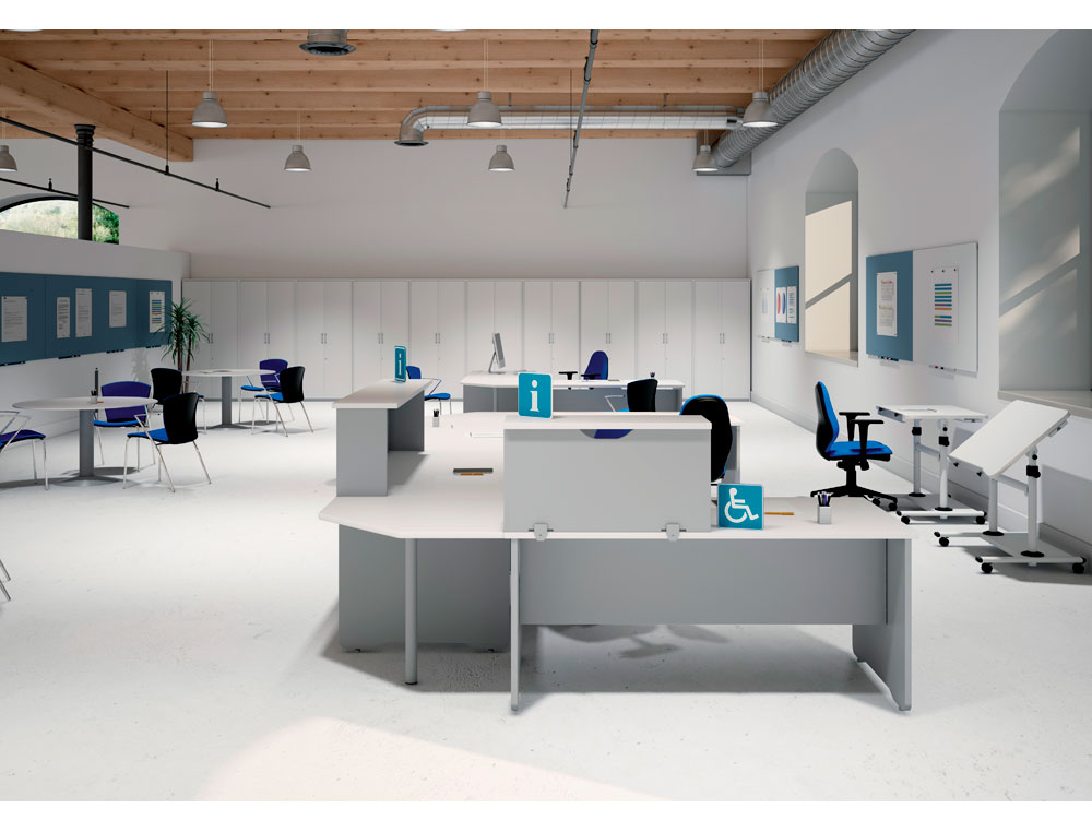 APOIO DE SECRETARIA ROCADA VALIDO PARA MESAS WORK METAL EXECUTIVE 140X30X40 CM ACABAMENTO AW04 BRANCO/BRANCO
