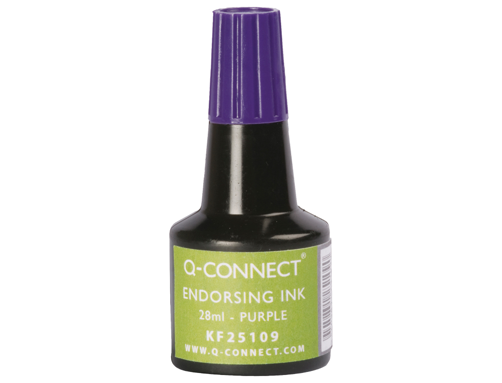 TINTA PARA ALMOFADA Q-CONNECT VIOLETA FRASCO 28 ML