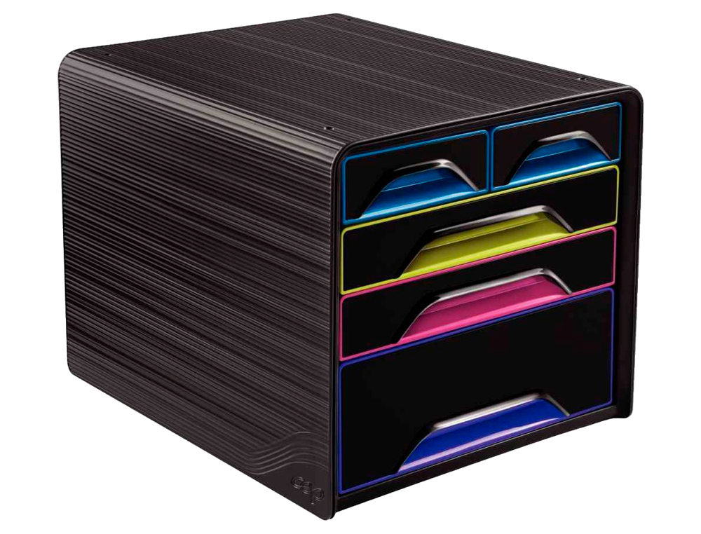 BLOCOS CLASSIFICADORES DE SECRETARIA CEP 5 GAVETAS MISTOS PRETO/MULTICOLOR 360X288X270 MM