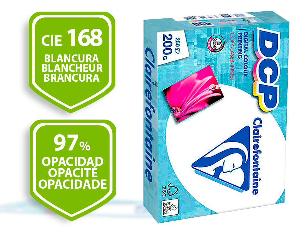 PAPEL FOTOCOPIA CLAIREFONTAINE DIN A3 200 GR EMBALAGEM DE 250 FOLHAS